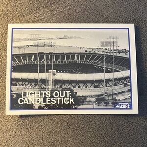 EARTHQUAKE CARD lights out Candlestick Park MLB World Series historical card